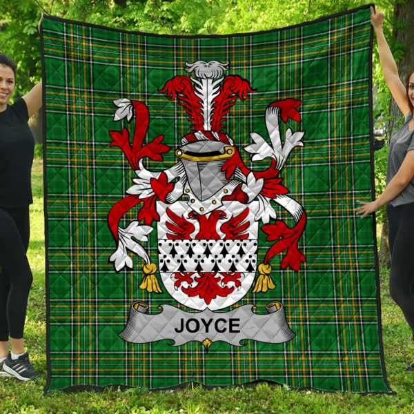 Joyce Irish Family Crest Premium Quilt - Irish National Tartan