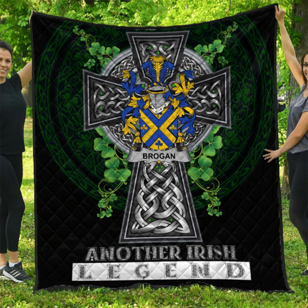 Brogan or O'Brogan Irish Family Crest Premium Quilt - Irish Legend