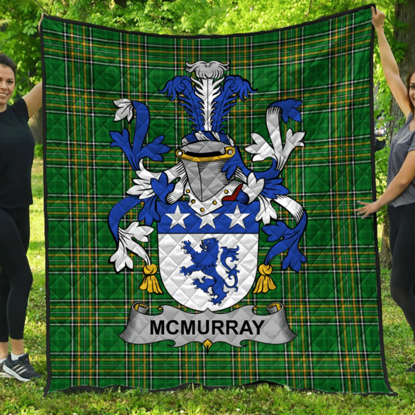 Mcmurray Irish Family Crest Premium Quilt - Irish National Tartan