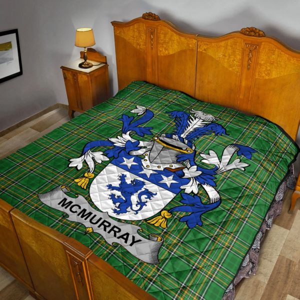 Mcmurray Irish Family Crest Premium Quilt - Irish National Tartan - Image 2