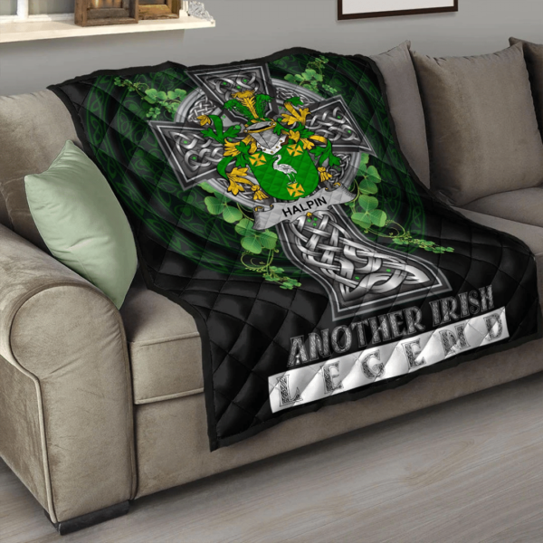 Halpin or O'Halpin Irish Family Crest Premium Quilt - Irish Legend - Image 3