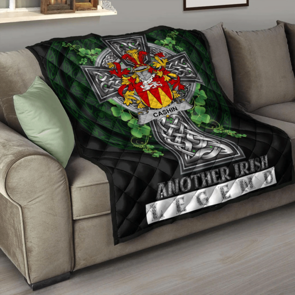 Cashin or McCashine Irish Family Crest Premium Quilt - Irish Legend - Image 3