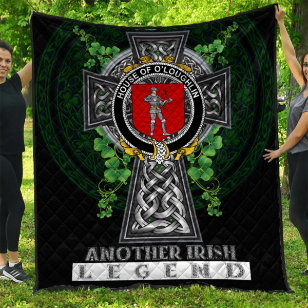 House of O'LOUGHLIN Irish Family Crest Premium Quilt - Irish Legend