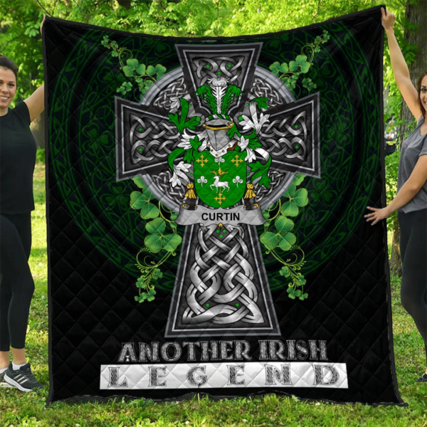 Curtin or McCurtin Irish Family Crest Premium Quilt - Irish Legend