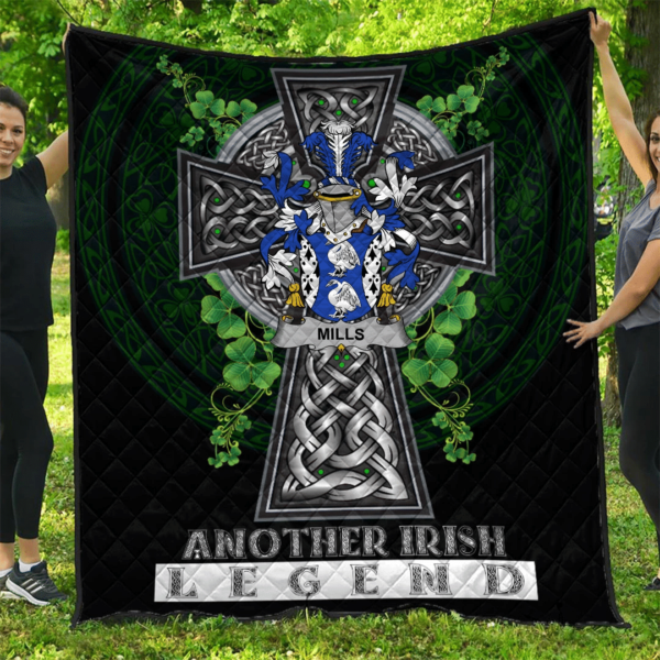 Mills Irish Family Crest Premium Quilt - Irish Legend