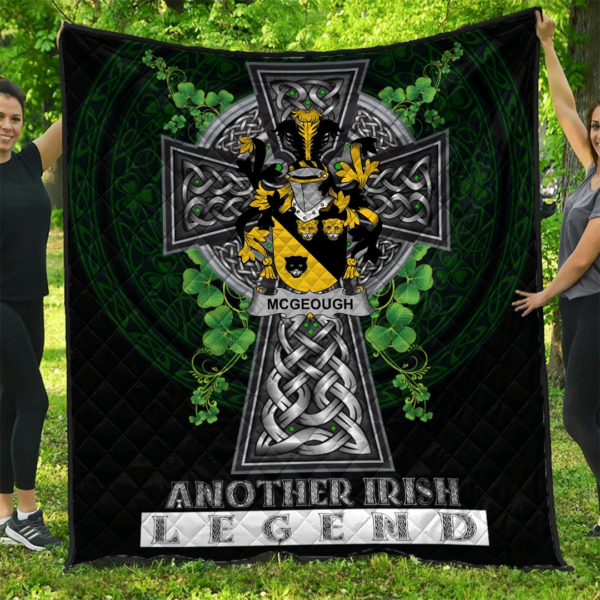 McGeough or McGough Irish Family Crest Premium Quilt - Irish Legend