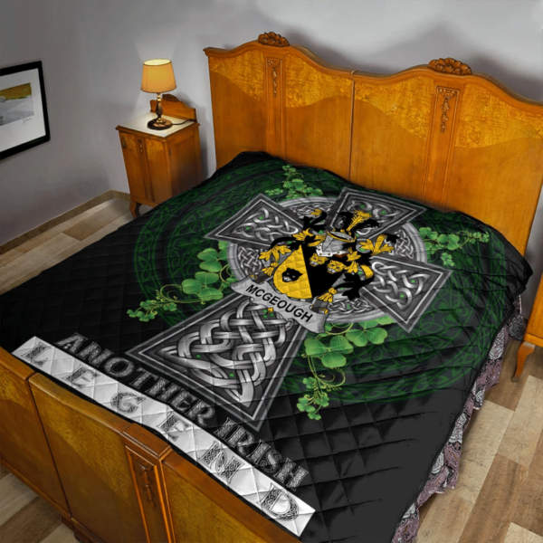 McGeough or McGough Irish Family Crest Premium Quilt - Irish Legend - Image 2