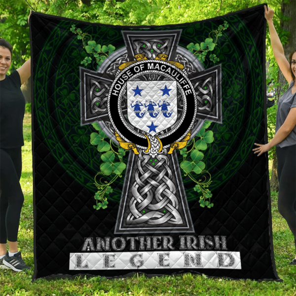 House of MACAULIFFE Irish Family Crest Premium Quilt - Irish Legend