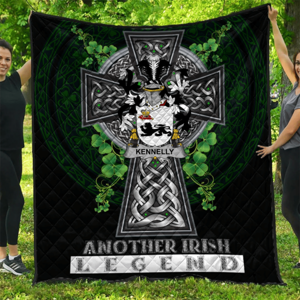 Kennelly or O'Kineally Irish Family Crest Premium Quilt - Irish Legend