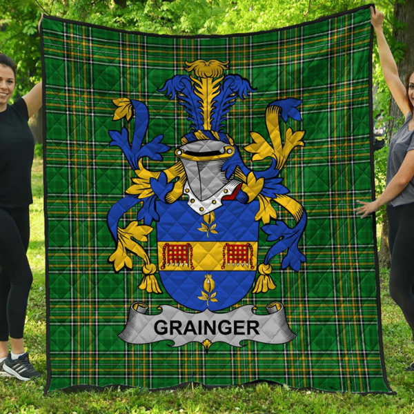 Grainger Irish Family Crest Premium Quilt - Irish National Tartan