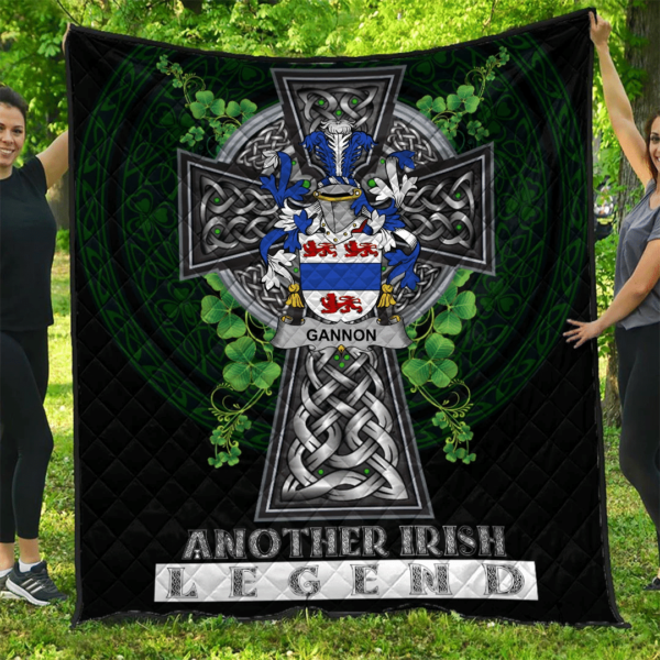 Gannon or McGannon Irish Family Crest Premium Quilt - Irish Legend