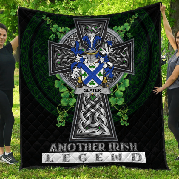 Slater or Slator Irish Family Crest Premium Quilt - Irish Legend