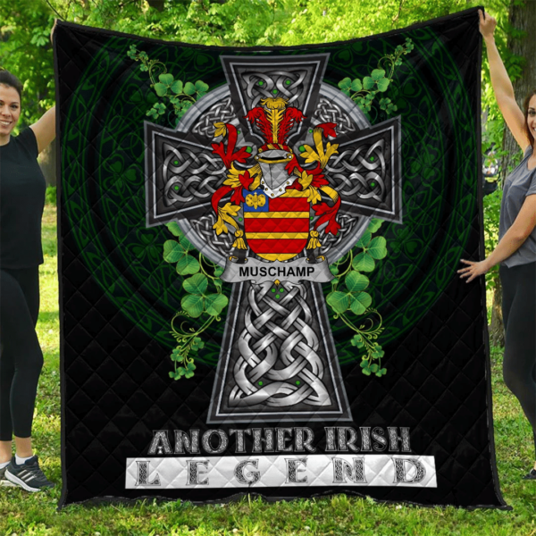 Muschamp Irish Family Crest Premium Quilt - Irish Legend