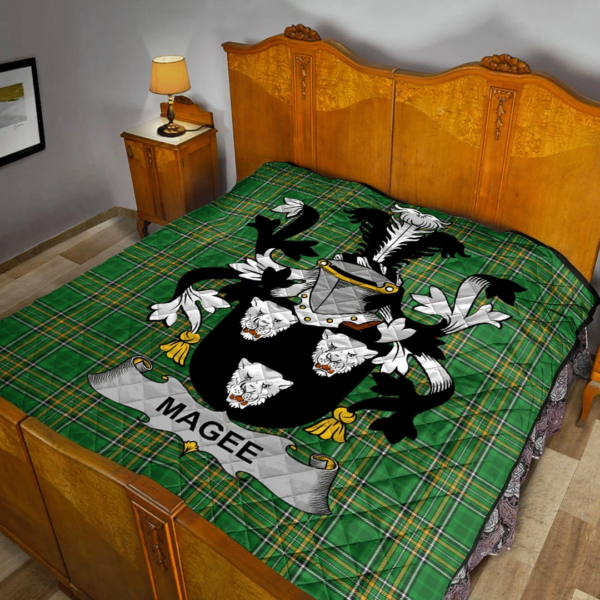 Magee Or Mcgee Irish Family Crest Premium Quilt - Irish National Tartan - Image 2