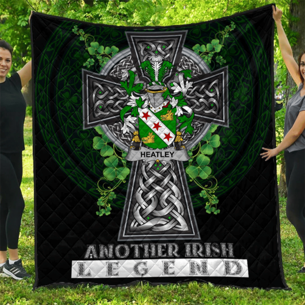 Heatley Irish Family Crest Premium Quilt - Irish Legend