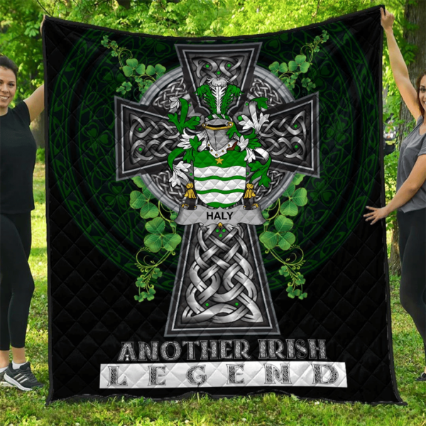 Haly Irish Family Crest Premium Quilt - Irish Legend