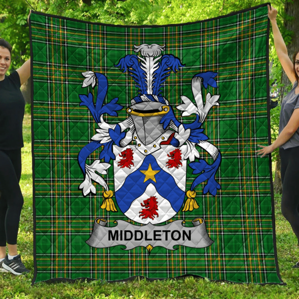 Middleton Irish Family Crest Premium Quilt - Irish National Tartan