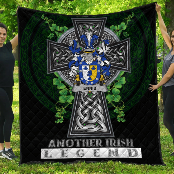 Ennis Irish Family Crest Premium Quilt - Irish Legend