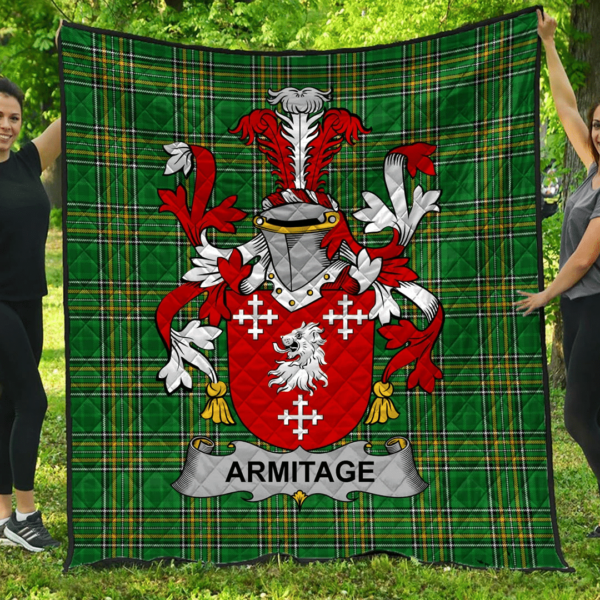 Armitage Irish Family Crest Premium Quilt - Irish National Tartan