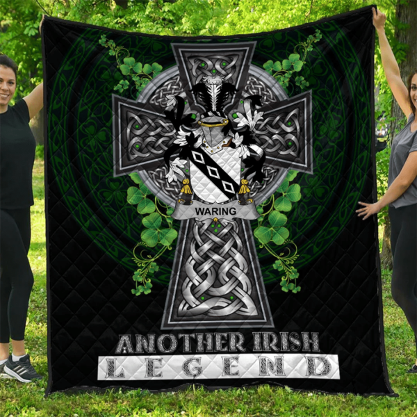 Waring Irish Family Crest Premium Quilt - Irish Legend