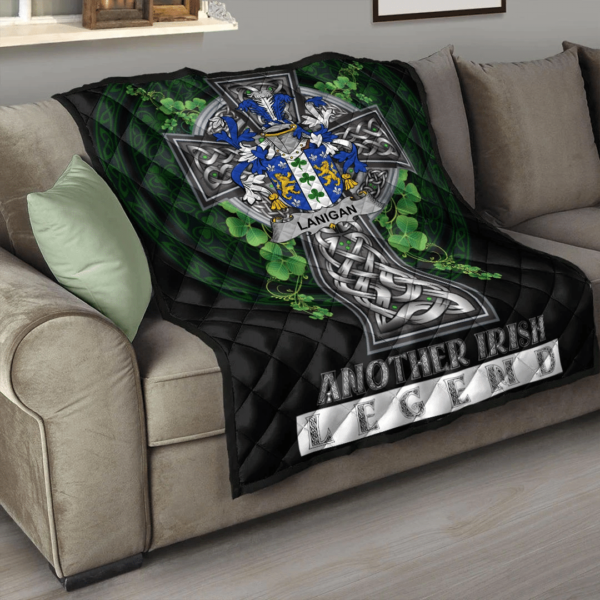 Lanigan or O'Lenigan Irish Family Crest Premium Quilt - Irish Legend - Image 3