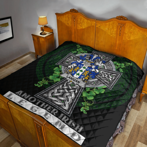 Lanigan or O'Lenigan Irish Family Crest Premium Quilt - Irish Legend - Image 2