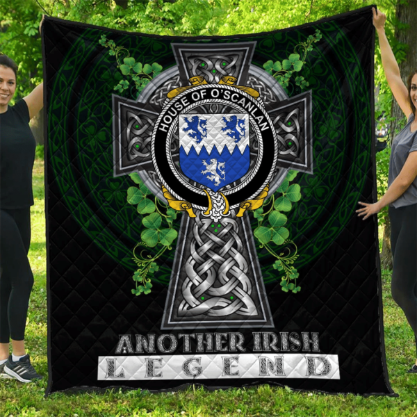 House of O'SCANLAN (Munster) Irish Family Crest Premium Quilt - Irish Legend