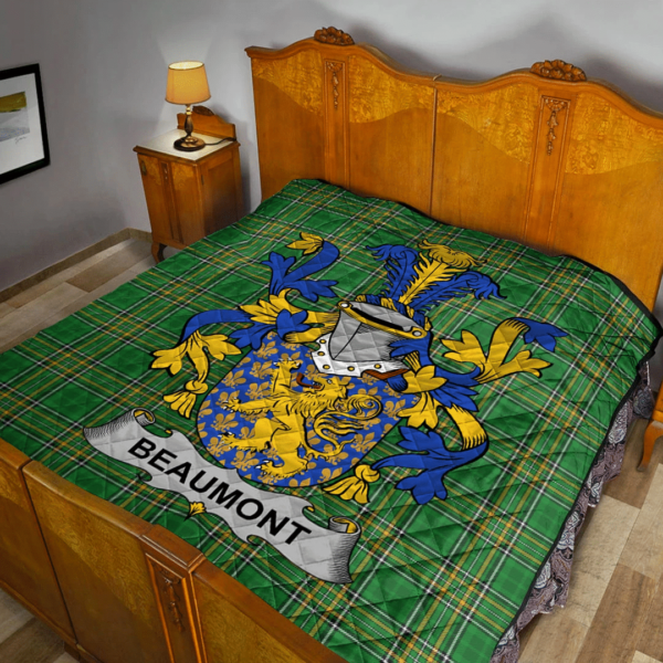 Beaumont Irish Family Crest Premium Quilt - Irish National Tartan - Image 2