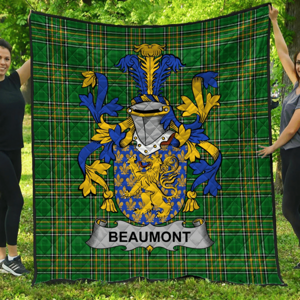 Beaumont Irish Family Crest Premium Quilt - Irish National Tartan