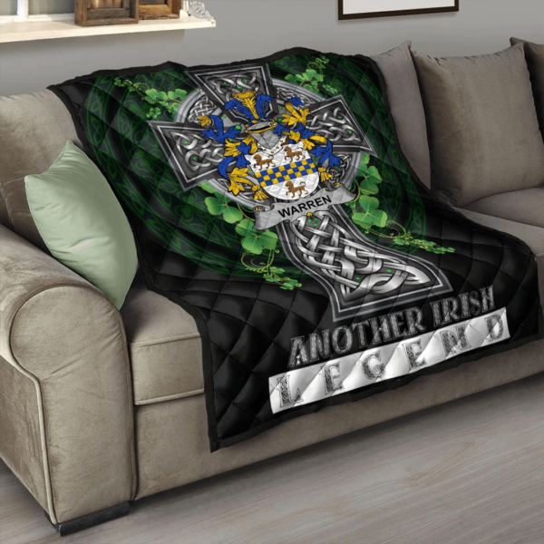 Warren Irish Family Crest Premium Quilt - Irish Legend - Image 3