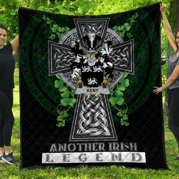 Kent Irish Family Crest Premium Quilt - Irish Legend