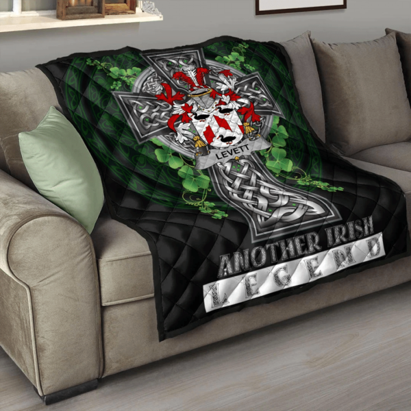 Levett or Lyvett Irish Family Crest Premium Quilt - Irish Legend - Image 3