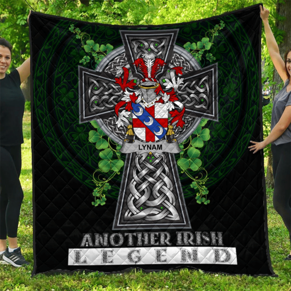 Lynam or O'Lynam Irish Family Crest Premium Quilt - Irish Legend