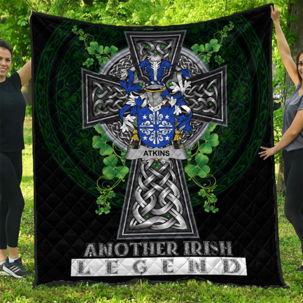 Atkins Irish Family Crest Premium Quilt - Irish Legend