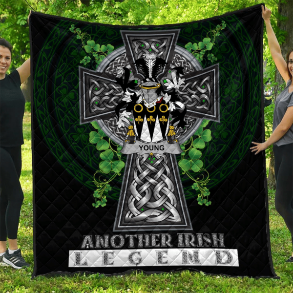 Young Irish Family Crest Premium Quilt - Irish Legend