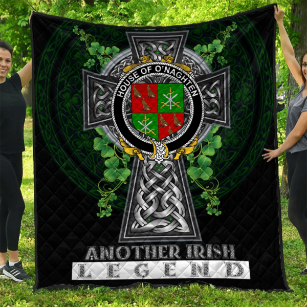 House of O'NAGHTEN Irish Family Crest Premium Quilt - Irish Legend