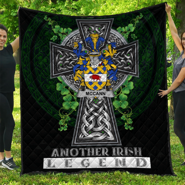 McCann Irish Family Crest Premium Quilt - Irish Legend