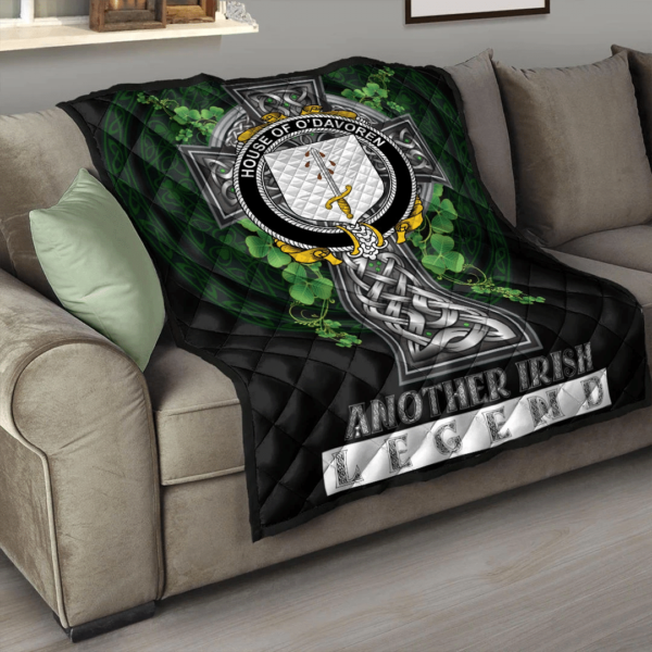 House of O'DAVOREN Irish Family Crest Premium Quilt - Irish Legend - Image 3