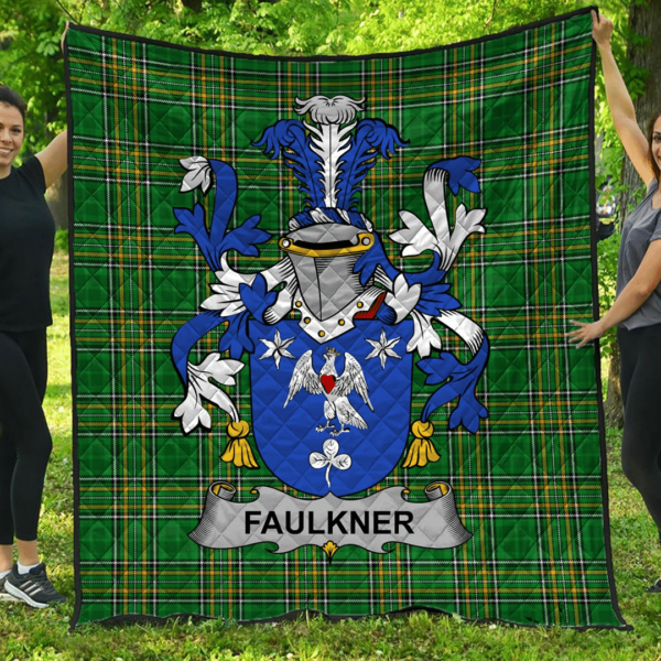 Faulkner Irish Family Crest Premium Quilt - Irish National Tartan