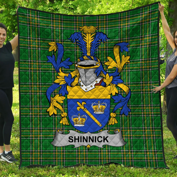 Shinnick Irish Family Crest Premium Quilt - Irish National Tartan