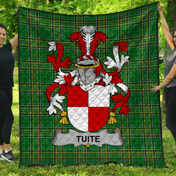 Tuite Irish Family Crest Premium Quilt - Irish National Tartan