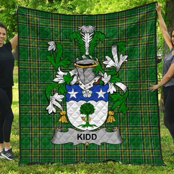 Kidd Irish Family Crest Premium Quilt - Irish National Tartan