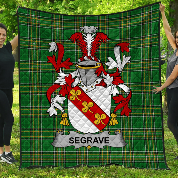 Segrave Irish Family Crest Premium Quilt - Irish National Tartan