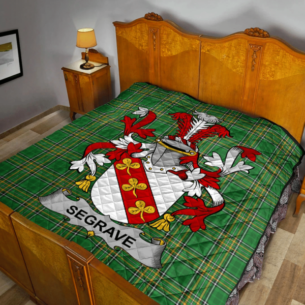 Segrave Irish Family Crest Premium Quilt - Irish National Tartan - Image 2