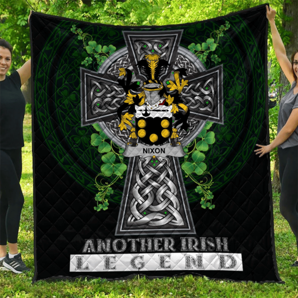 Nixon Irish Family Crest Premium Quilt - Irish Legend