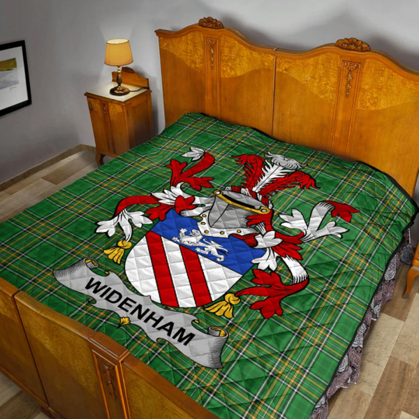 Widenham Irish Family Crest Premium Quilt - Irish National Tartan - Image 2