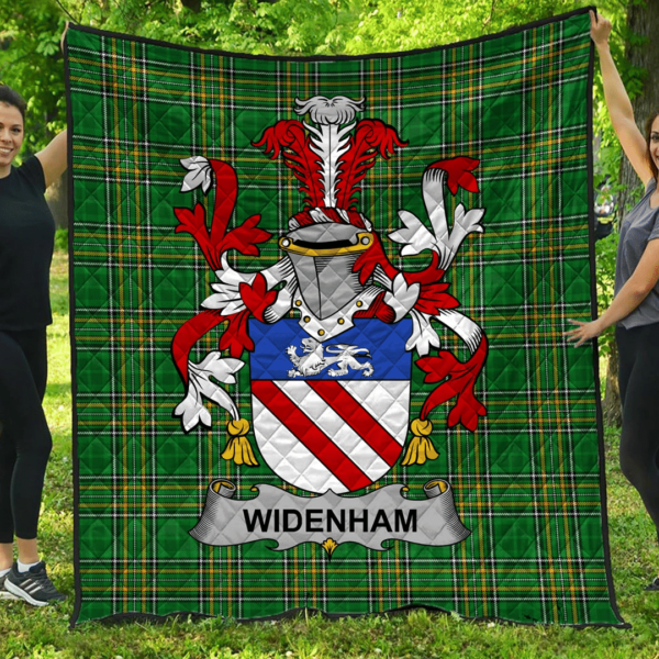 Widenham Irish Family Crest Premium Quilt - Irish National Tartan