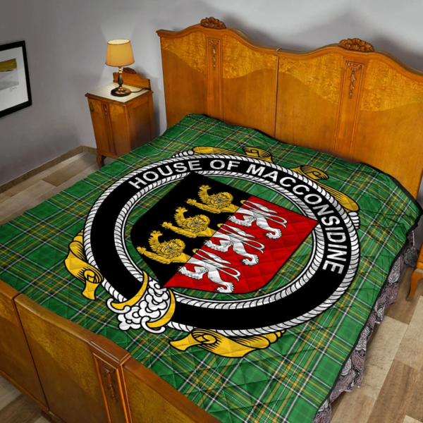 House Of Macconsidine Irish Family Crest Premium Quilt - Irish National Tartan - Image 2