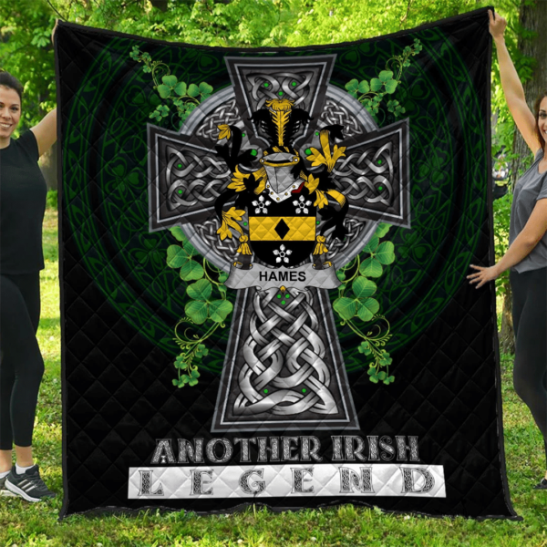 Hames Irish Family Crest Premium Quilt - Irish Legend