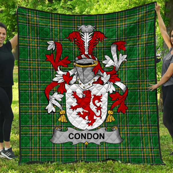 Condon Irish Family Crest Premium Quilt - Irish National Tartan